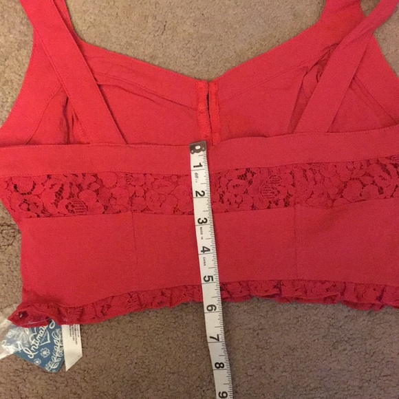 Free people red lace crop top- tags still on - Picture 6 of 7